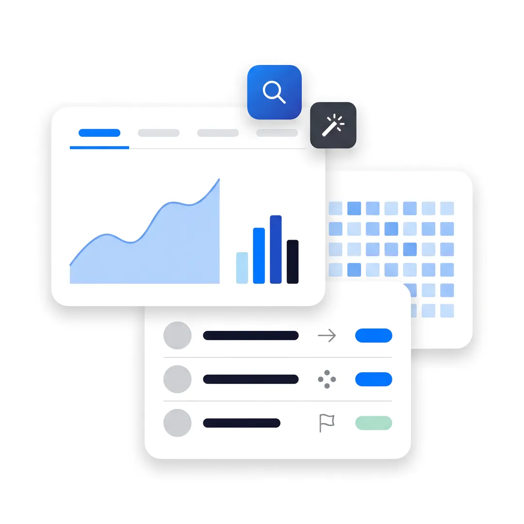 SEO team reviewing analytics and content strategy
