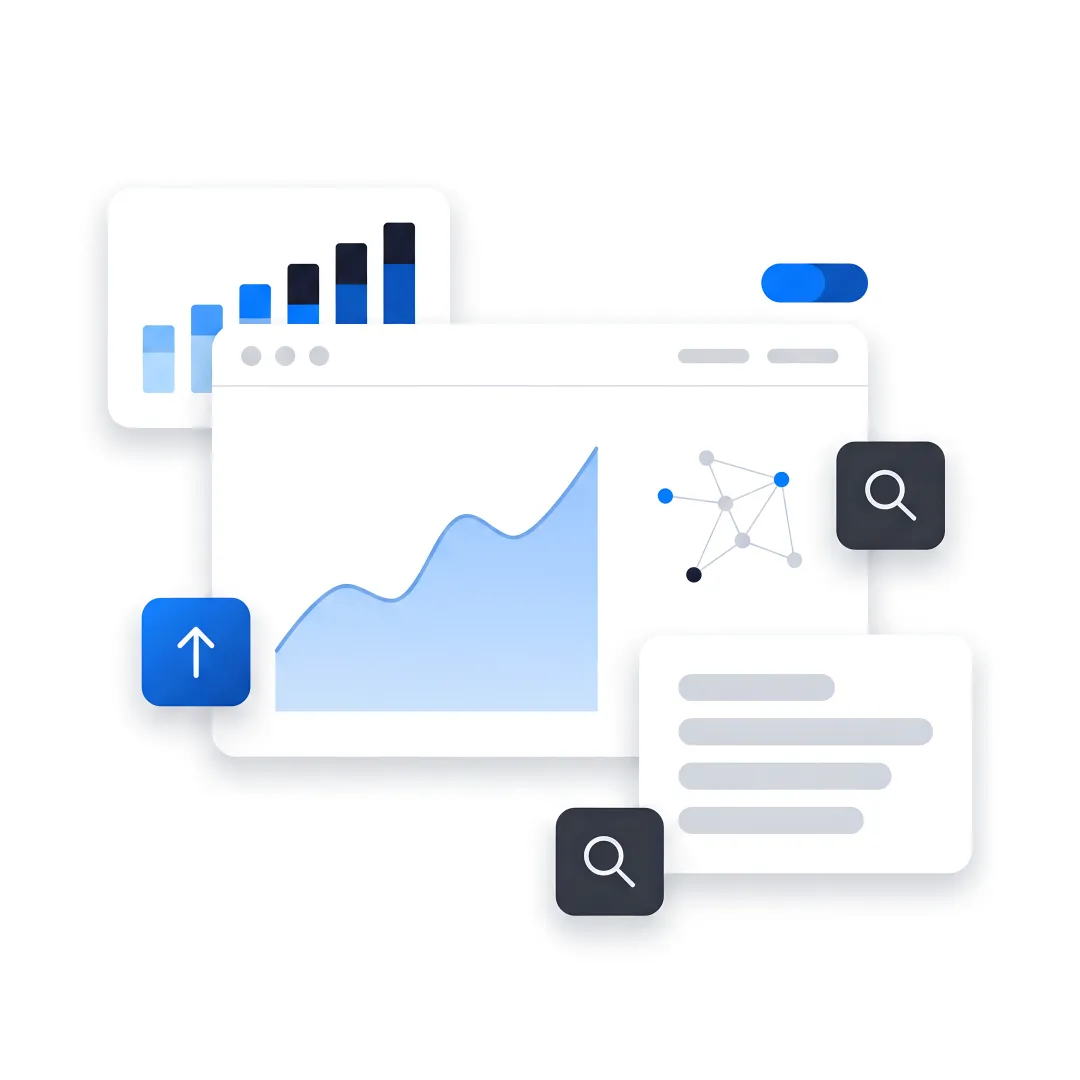 SEO strategist reviewing search performance dashboard