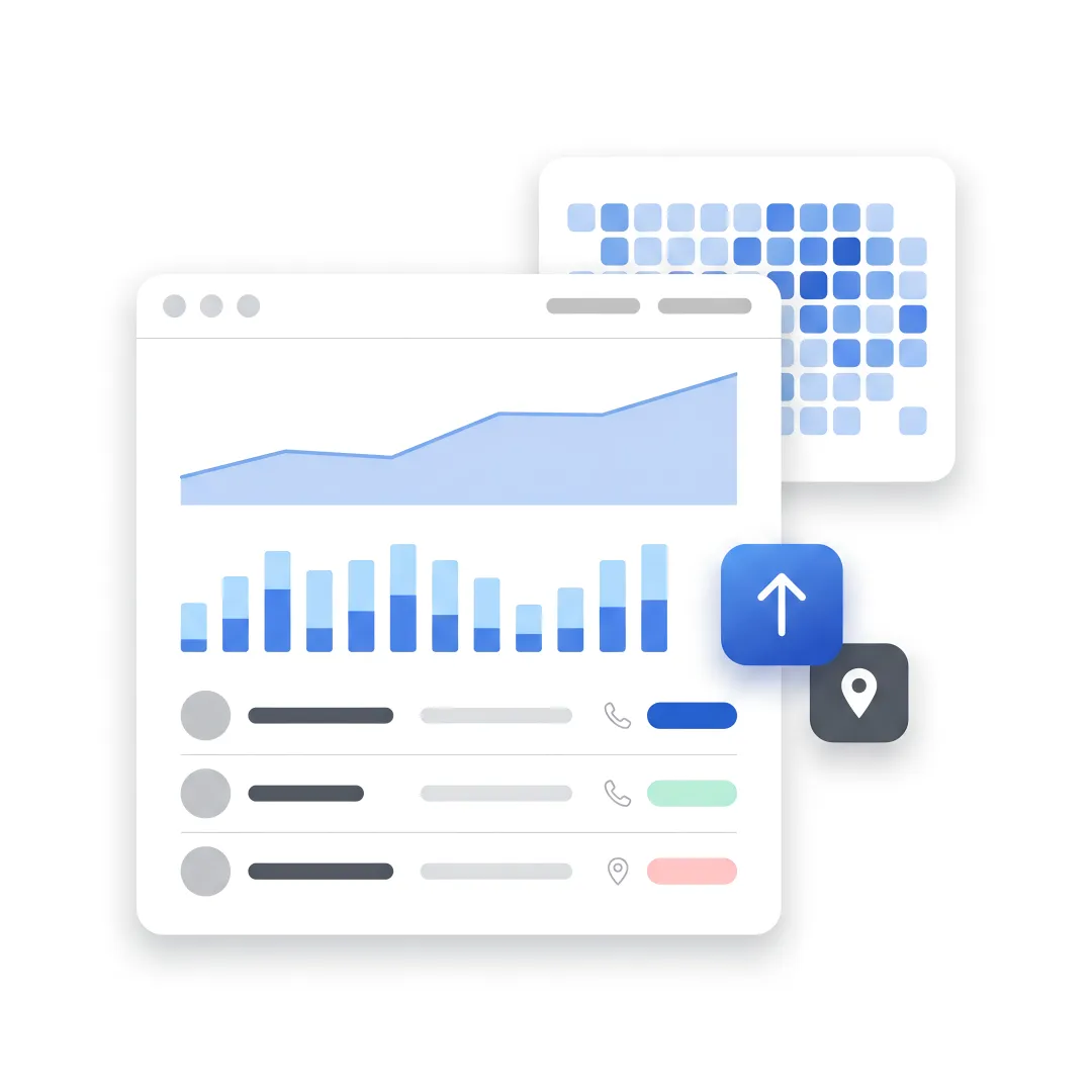 SEO dashboard for a San Antonio service business