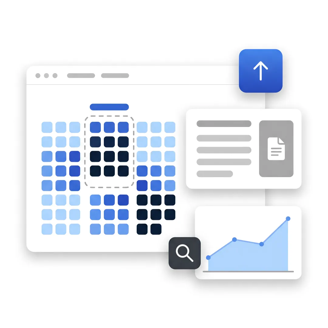 SEO strategist reviewing keyword and analytics dashboards