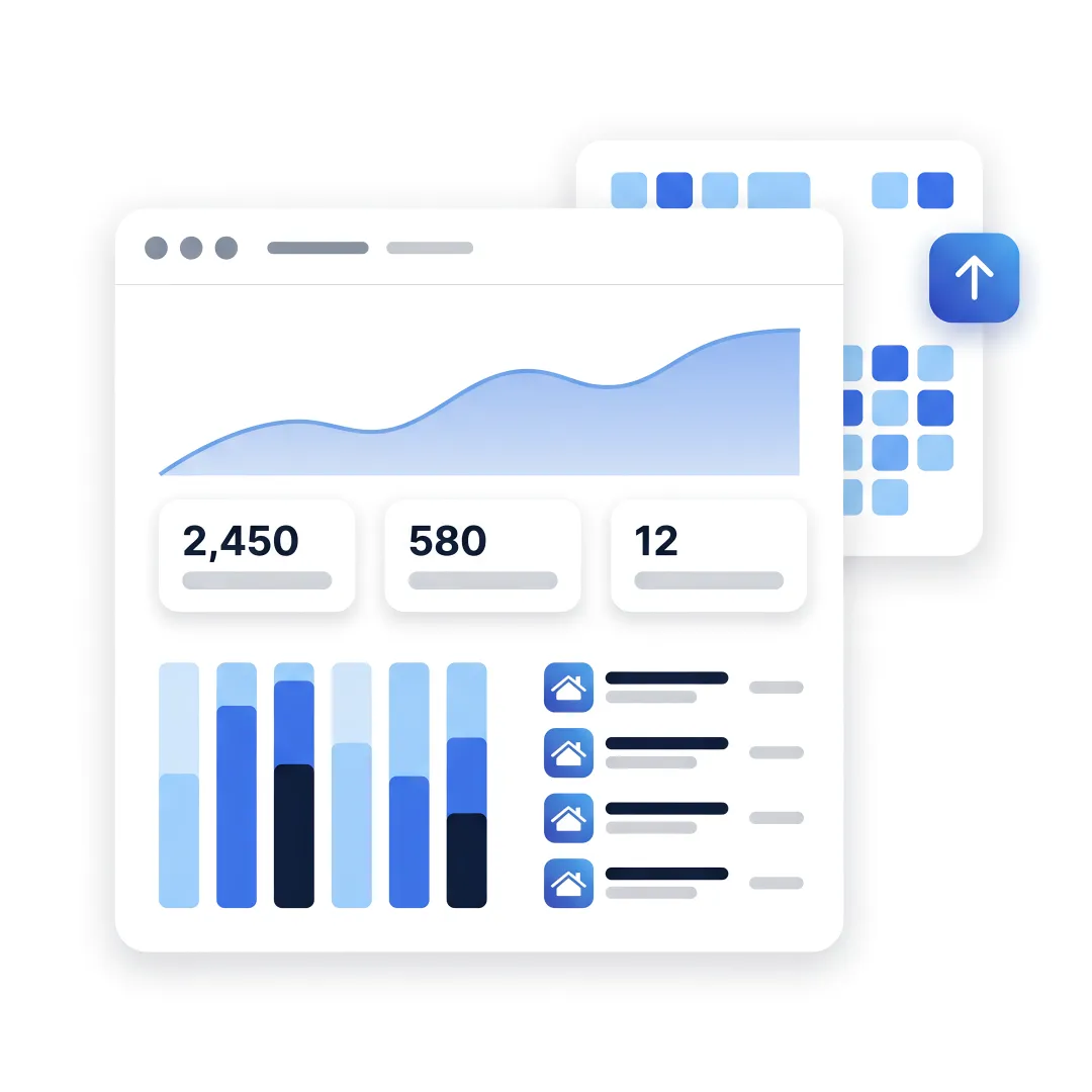 Roofing SEO dashboard on a laptop