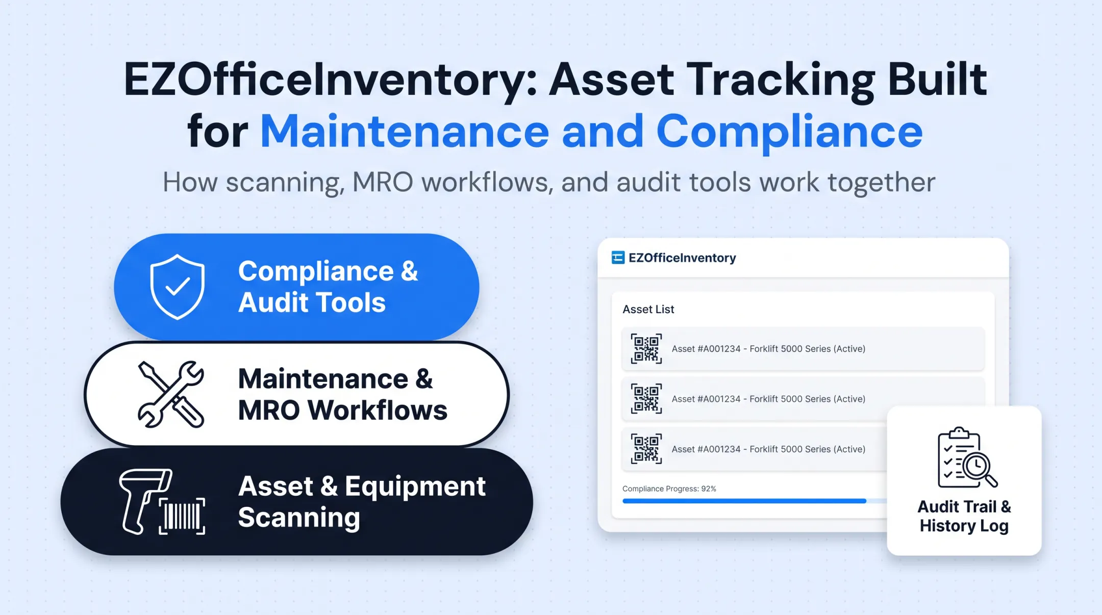 Comparison chart of five MRO inventory software platforms and best use cases