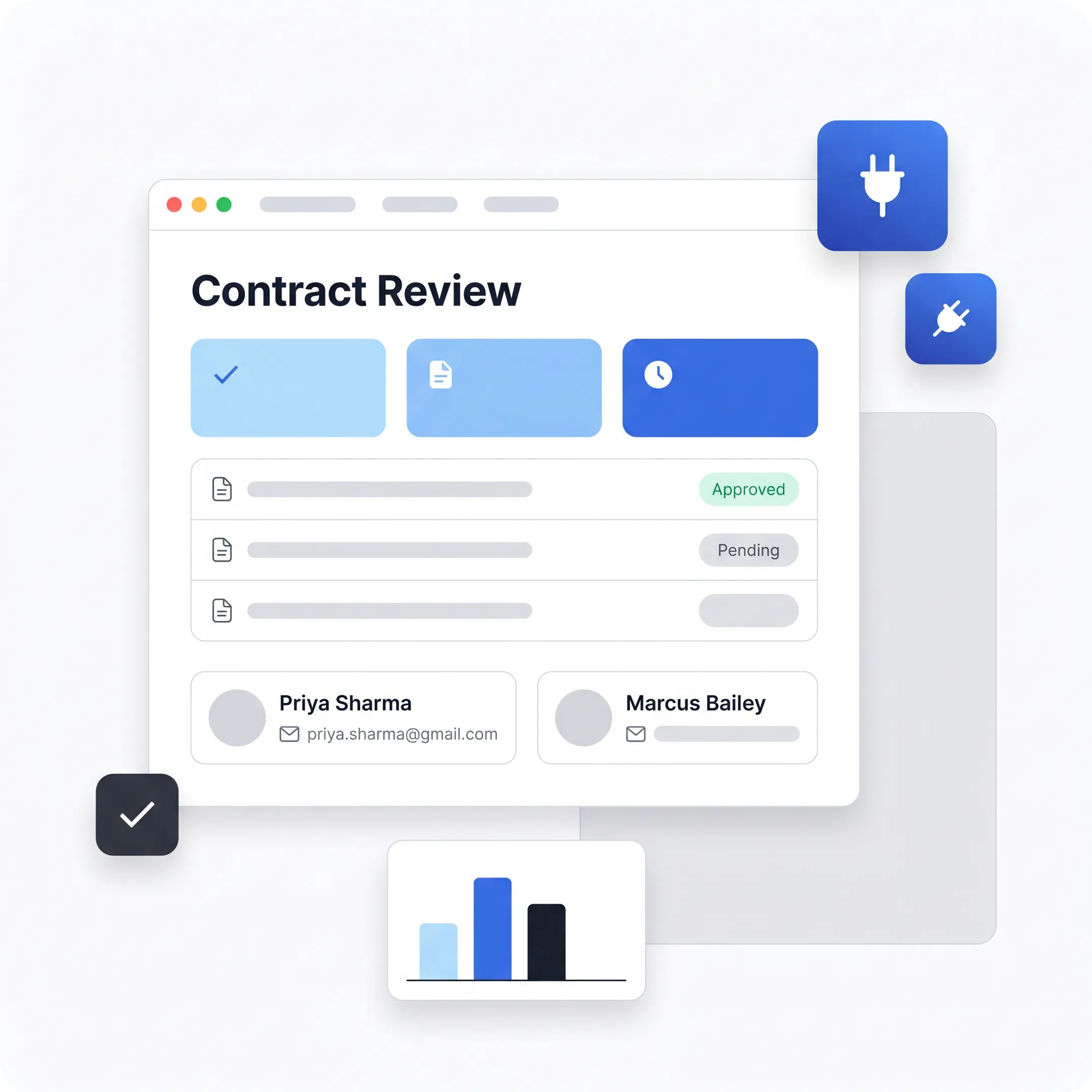 Team reviewing contract management workflow