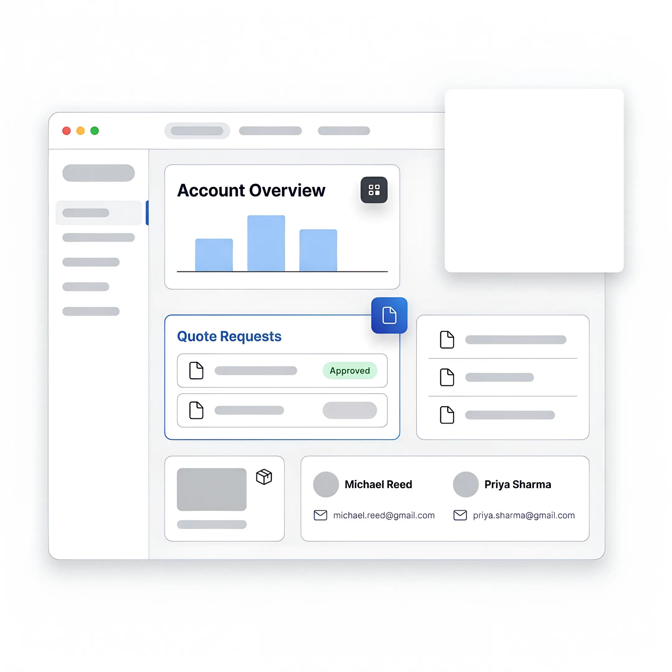 Business user reviewing a sales portal dashboard