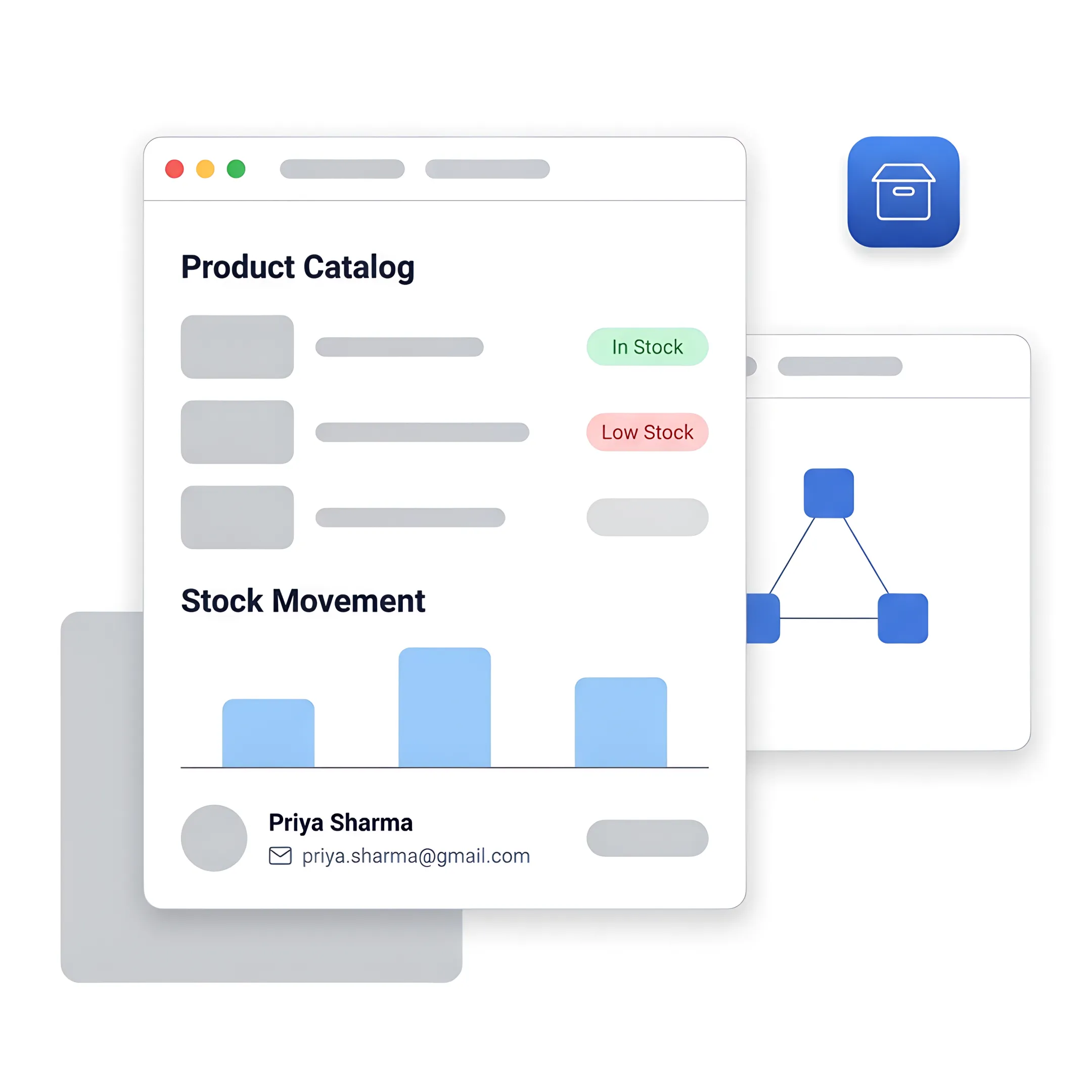 Team reviewing a custom inventory software interface