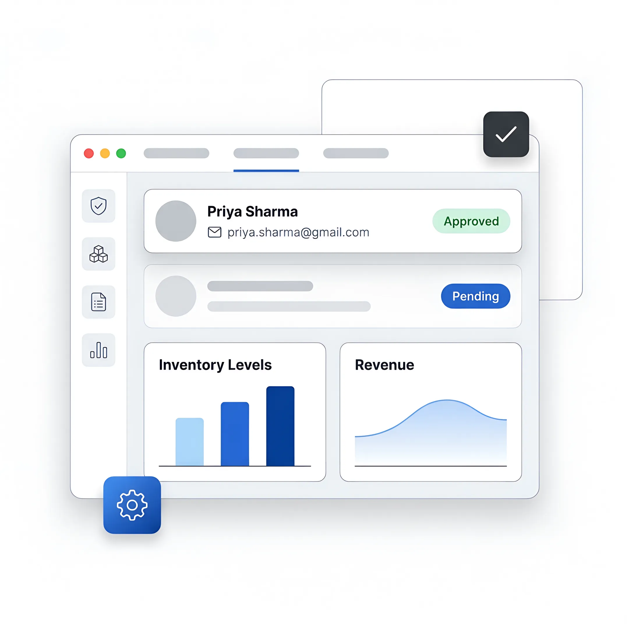 Custom ERP analytics and workflow interface