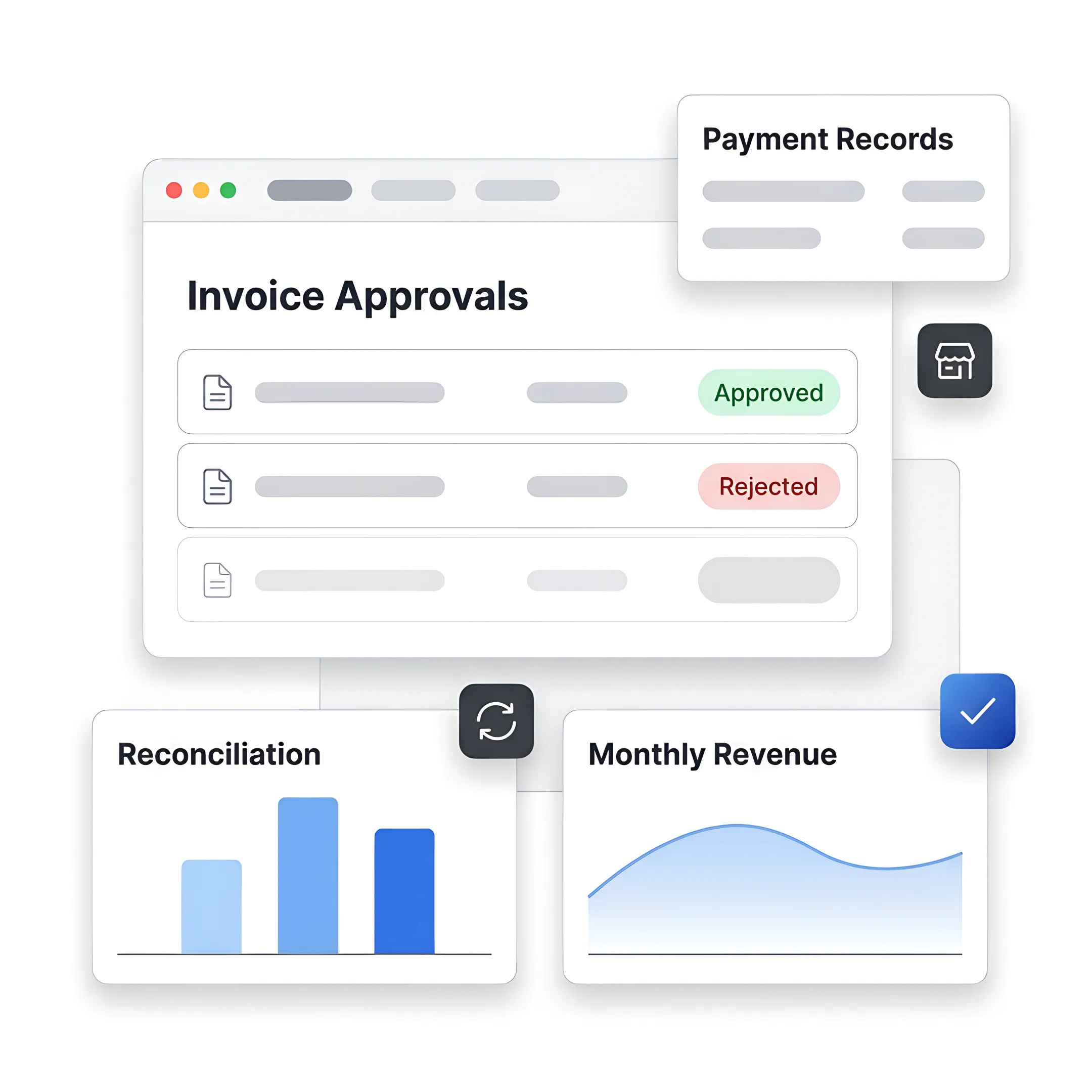 Business team reviewing connected invoicing and accounting workflows
