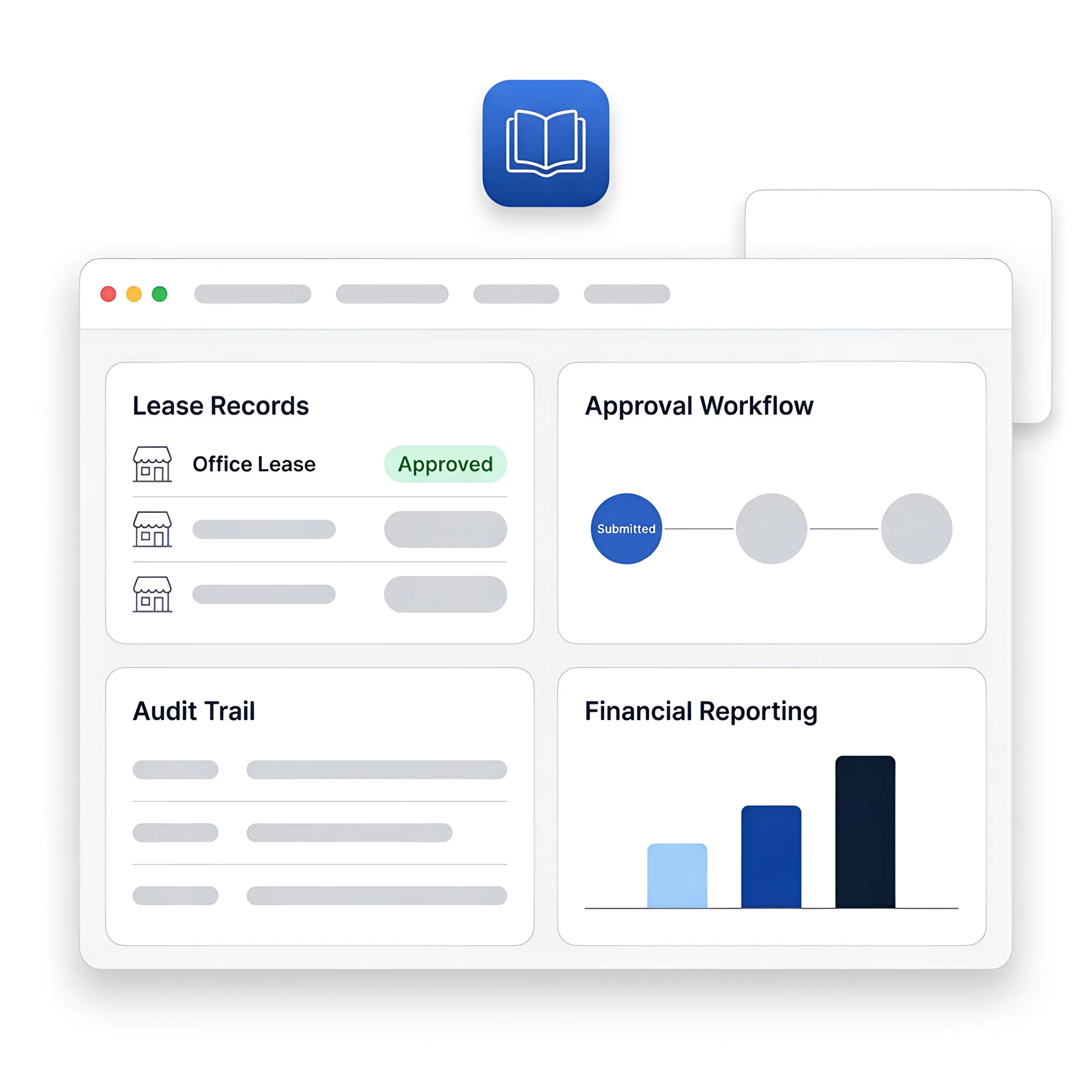 Custom finance software supporting lease data workflows