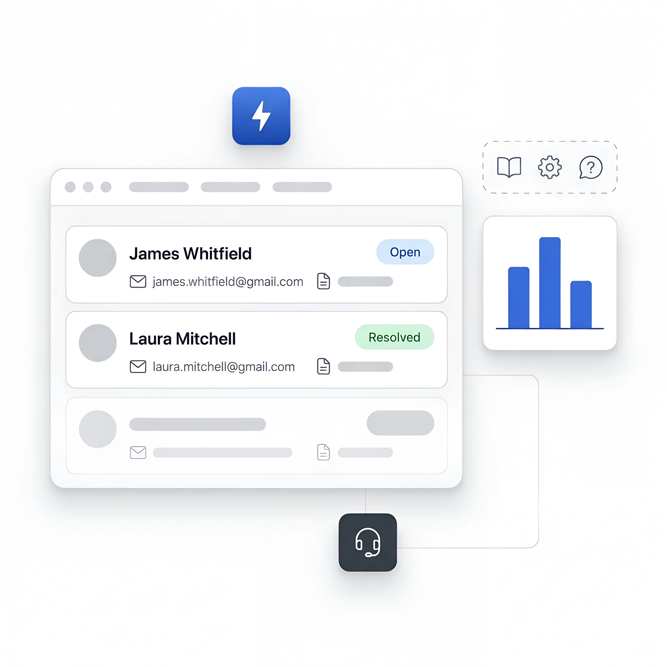 Team managing support tickets through a centralized software platform