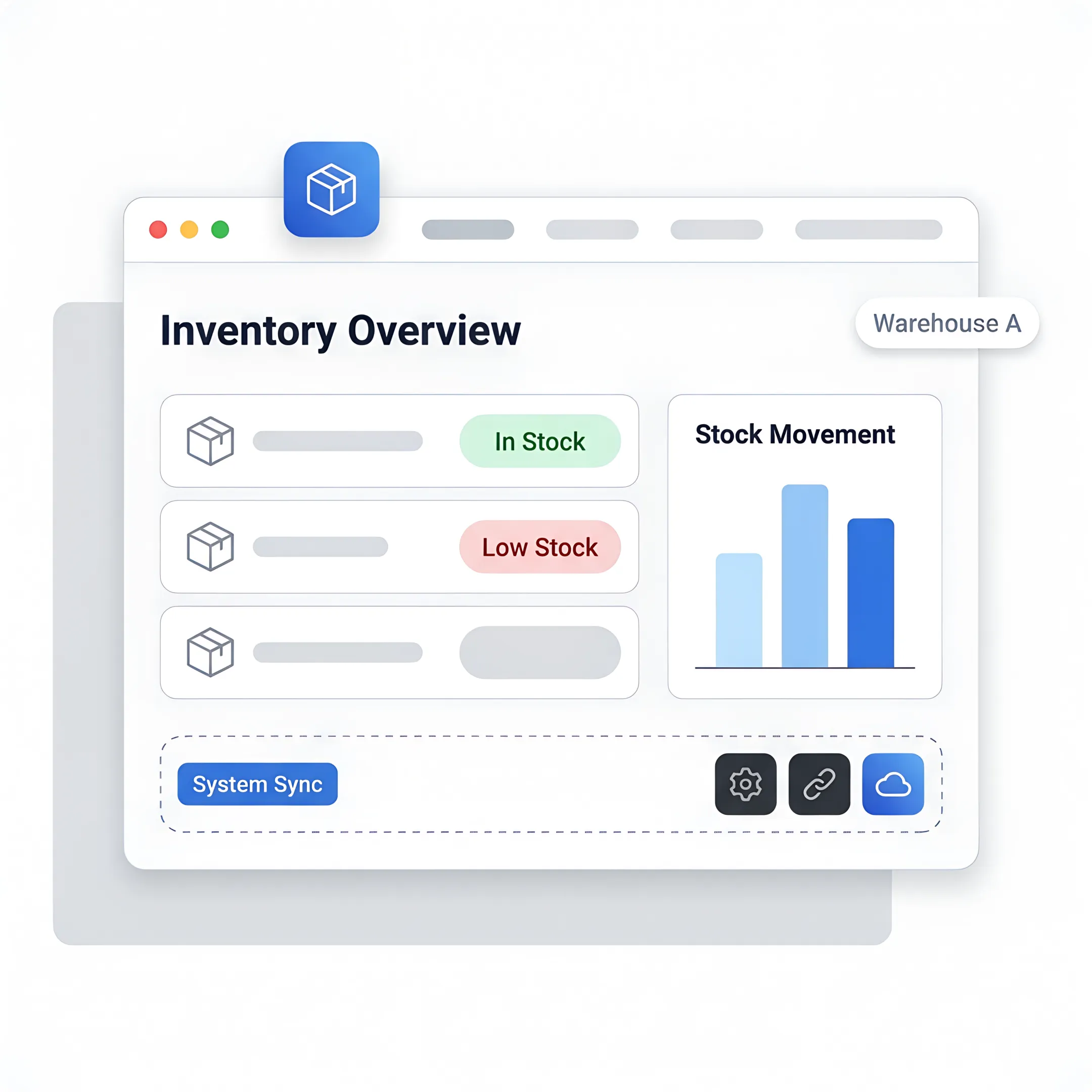 Team reviewing a connected inventory software interface