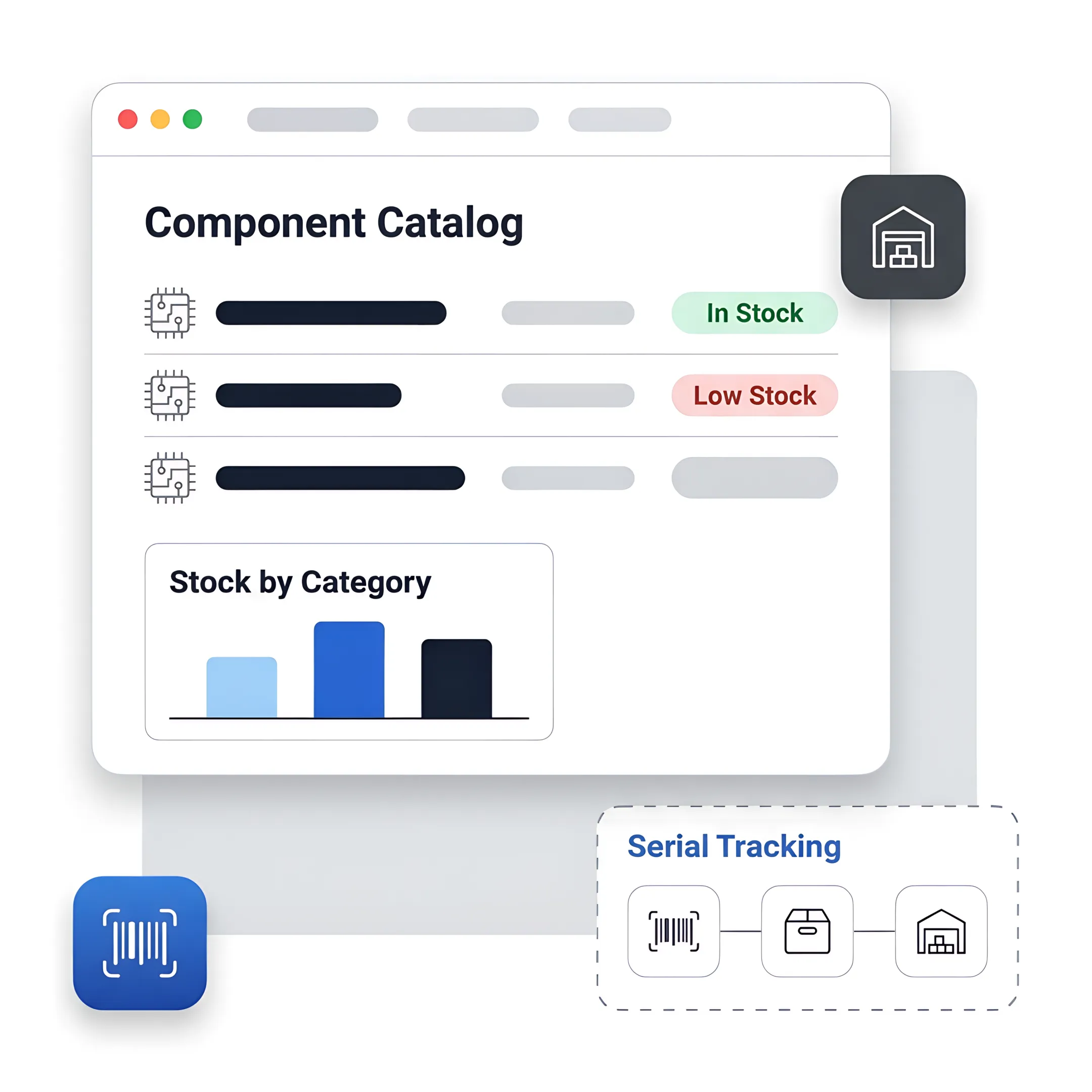 Electronic Components and Parts Inventory Management