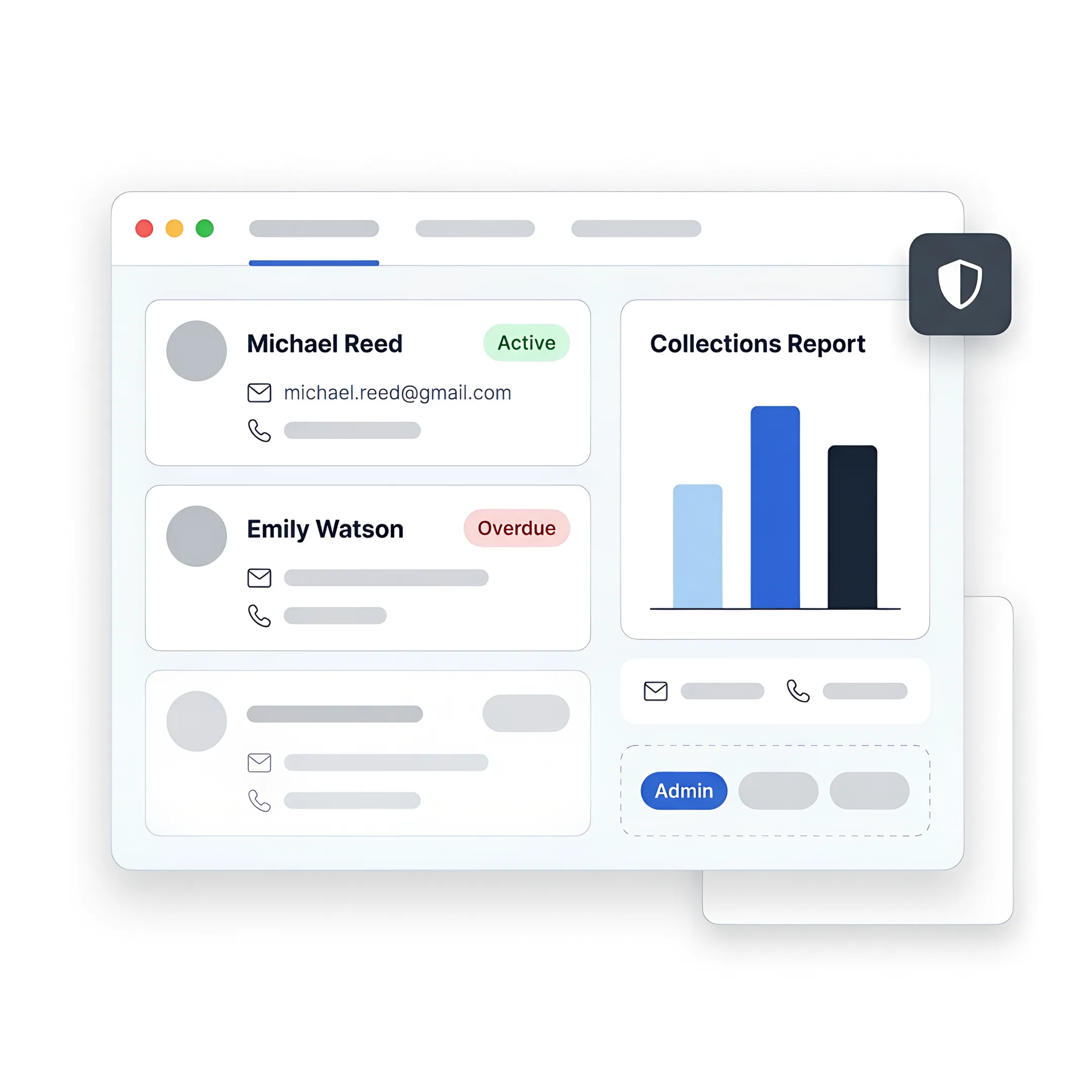 Team reviewing a collection agency CRM workflow