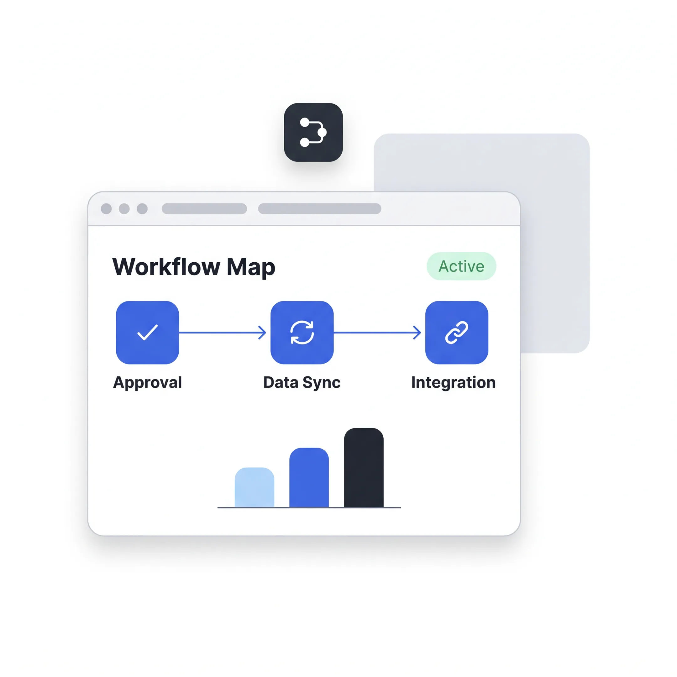 Team mapping business processes on a digital dashboard