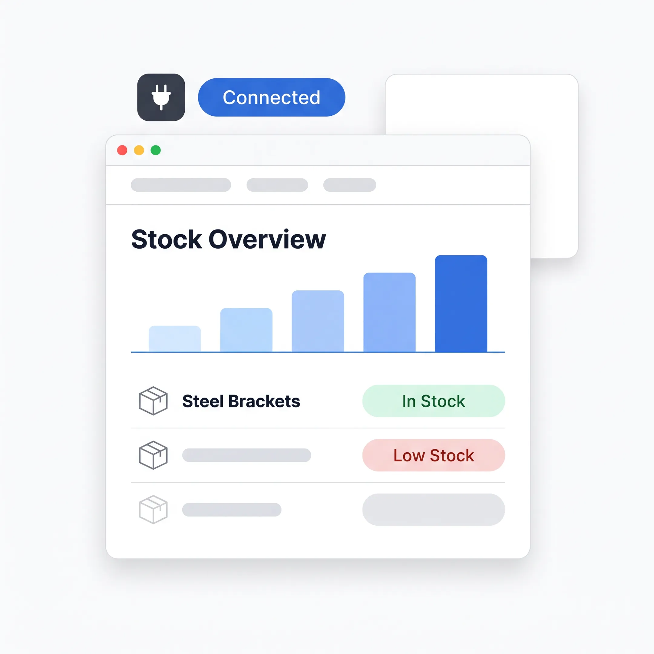 Salon owner reviewing connected product inventory and stock information