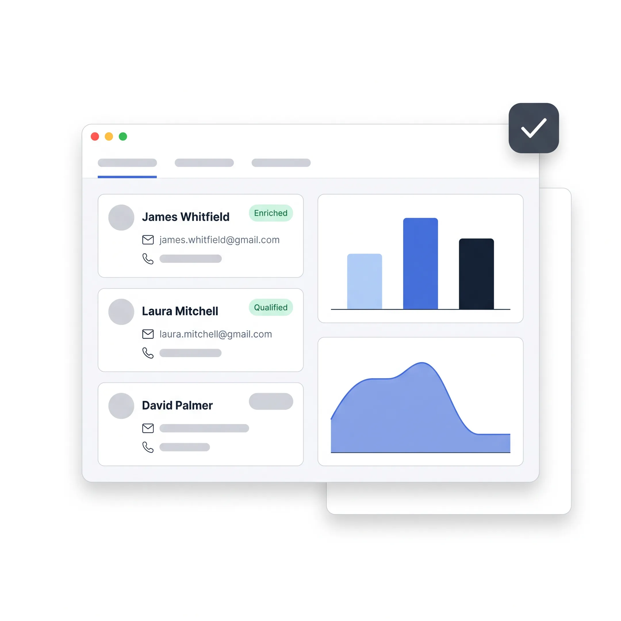 Team reviewing enriched CRM records on a business dashboard