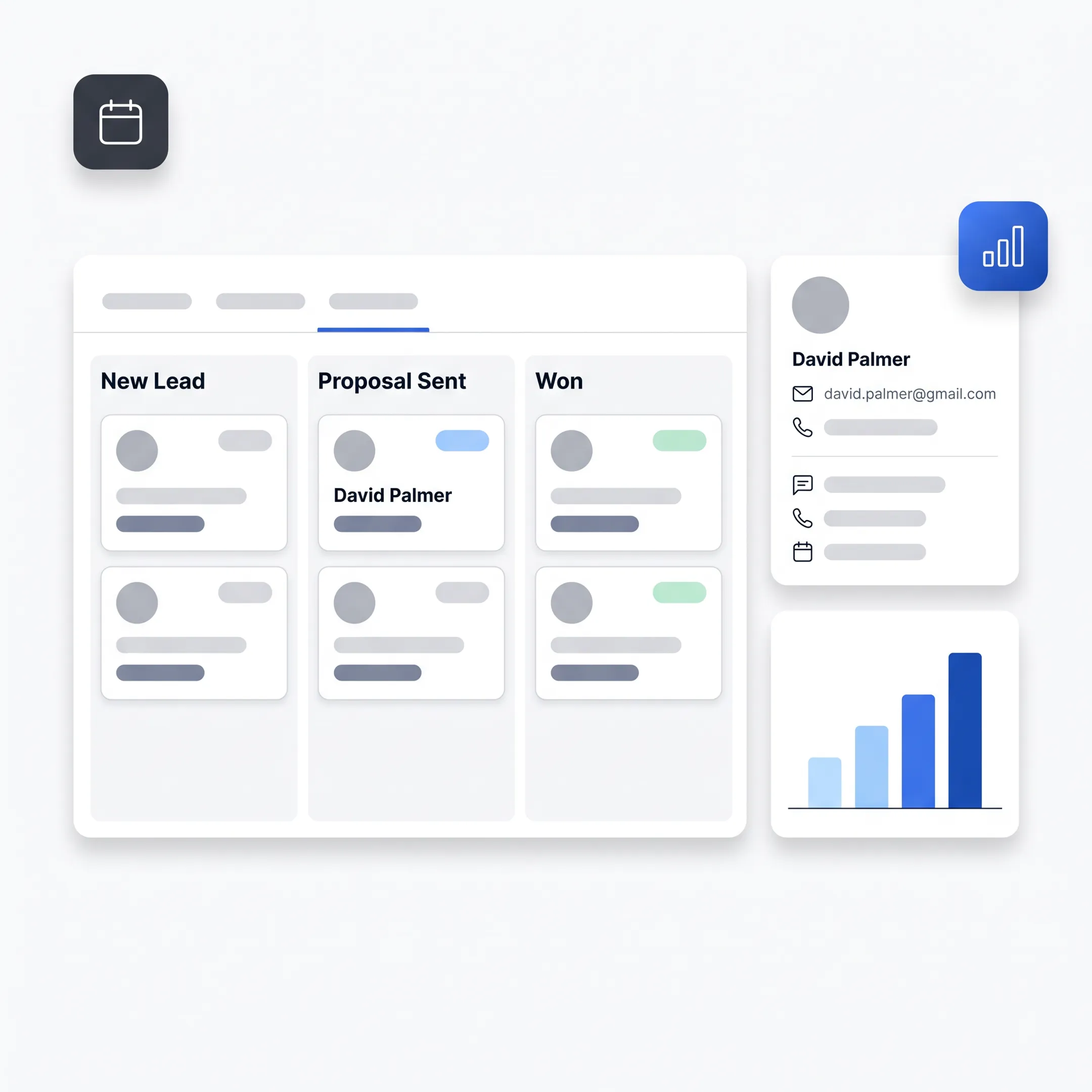 CRM specialists reviewing an event management workflow on a digital dashboard