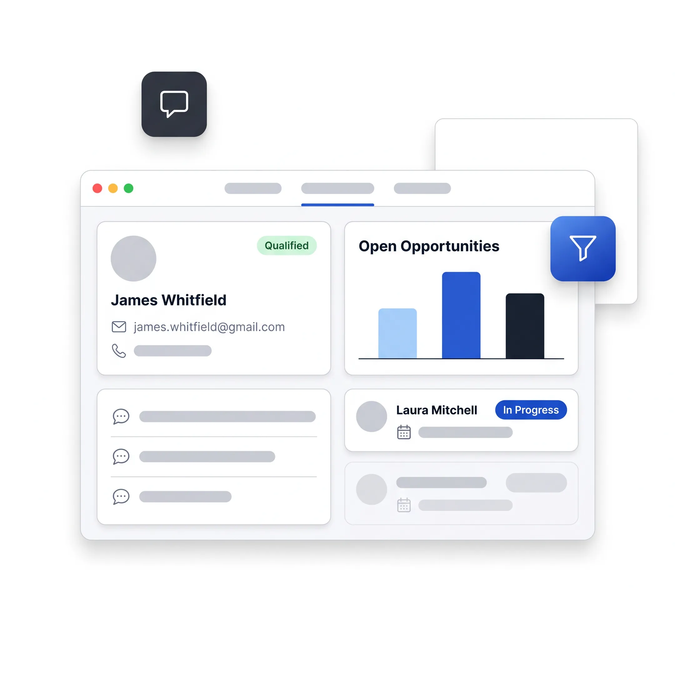 Sales team reviewing an account management CRM workspace