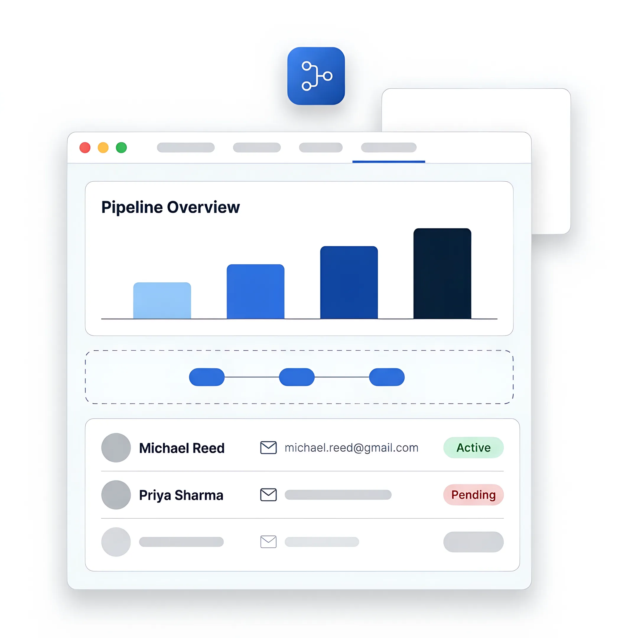 Financial services professionals analyzing connected CRM reports