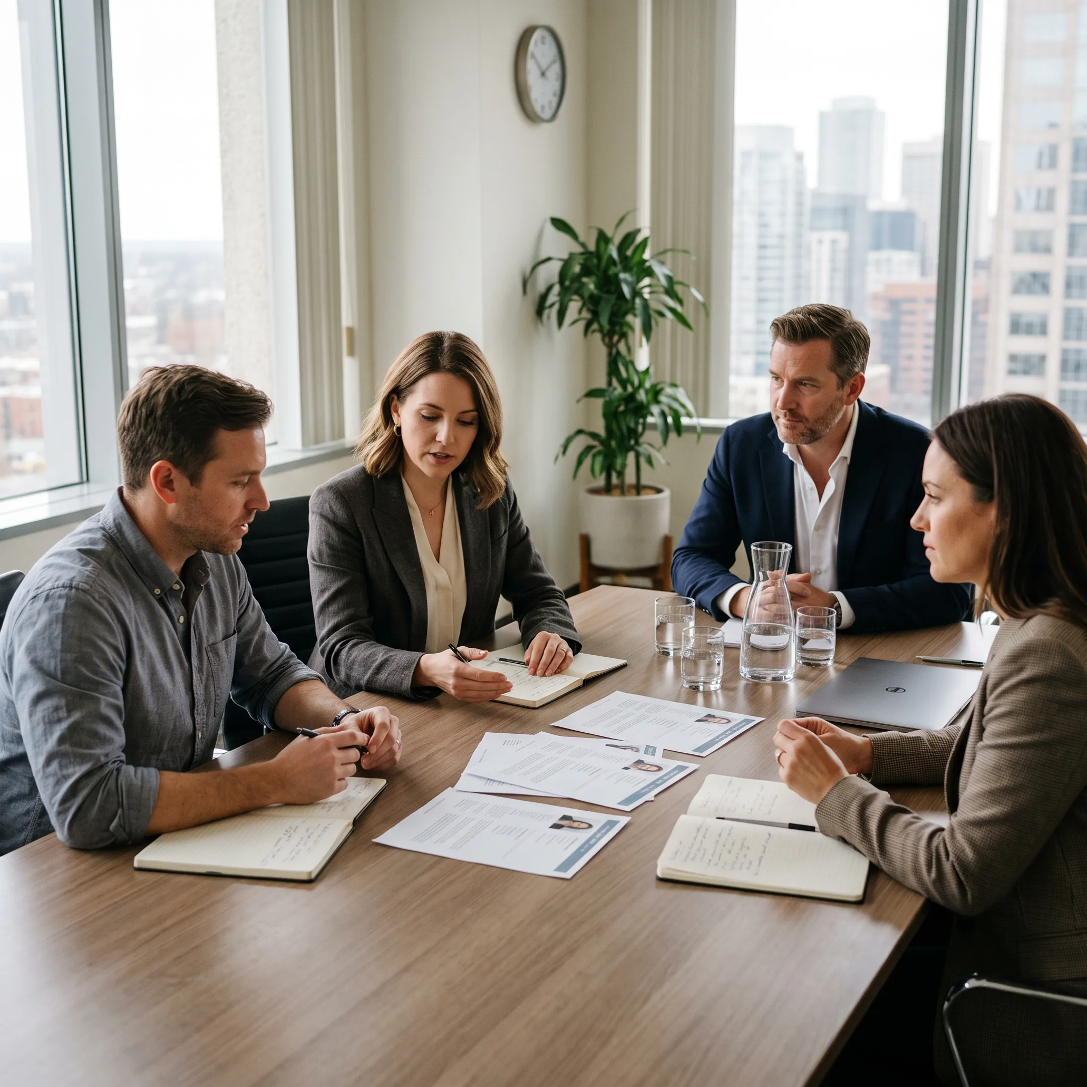 Hiring consultants evaluating candidates for an Atlanta employer