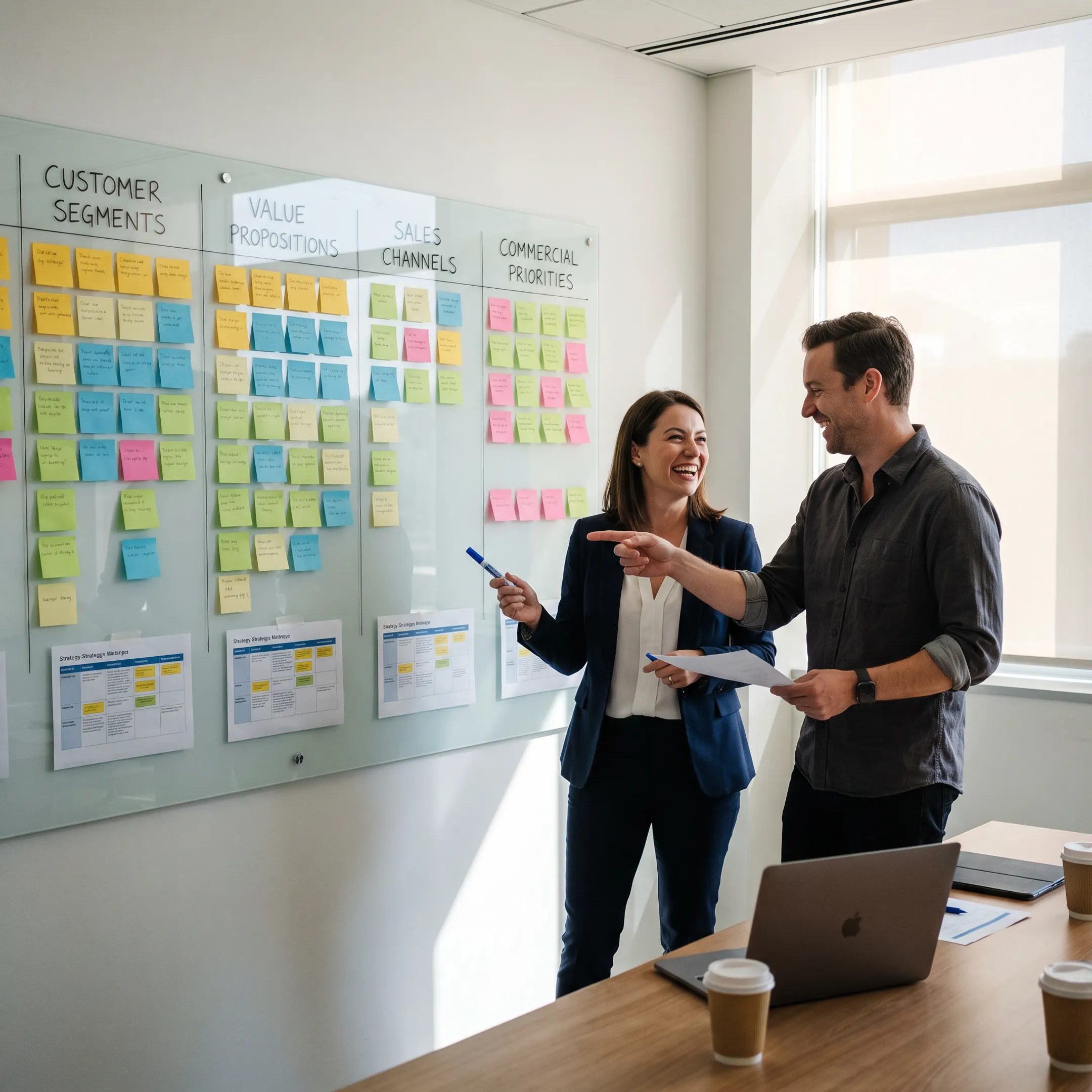 Strategy team mapping industrial market opportunities