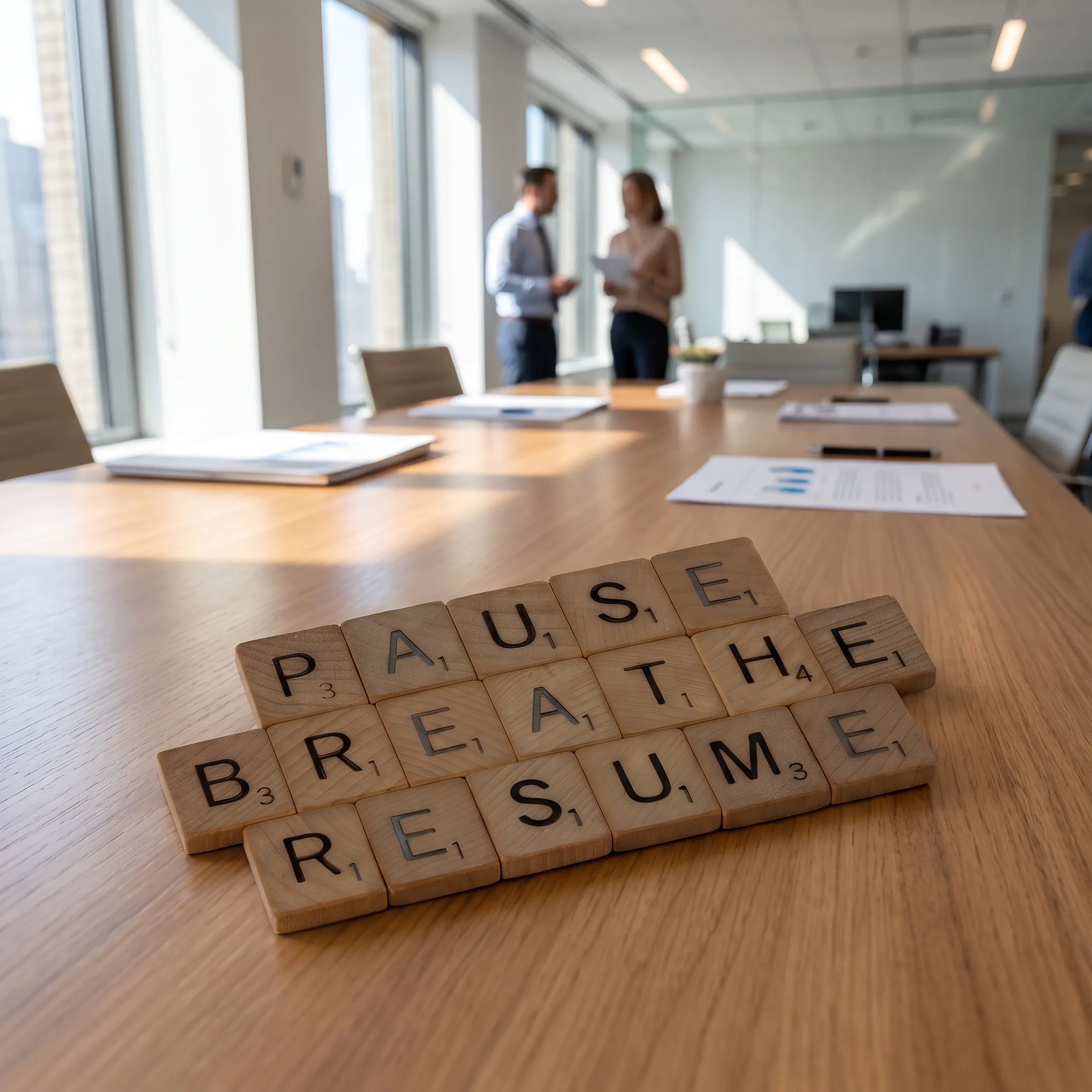 Recruitment consultants discussing business development candidates with a U.S. startup leadership team