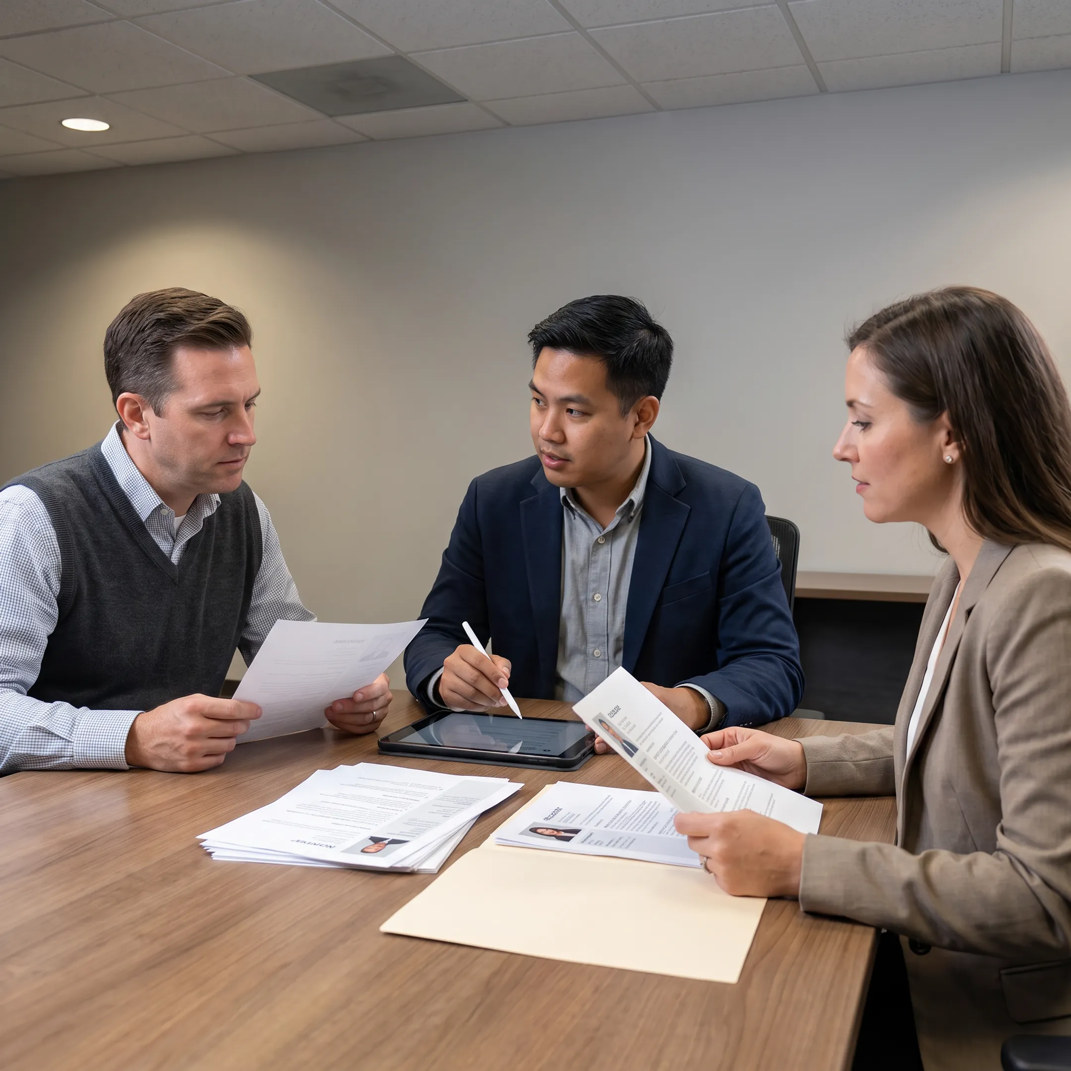 Recruitment specialist presenting qualified project manager candidates to a US hardware employer