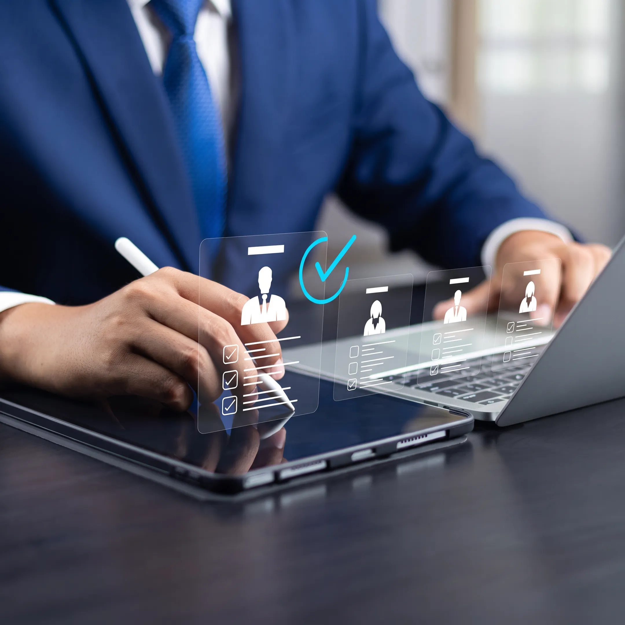 Hiring team evaluating candidates