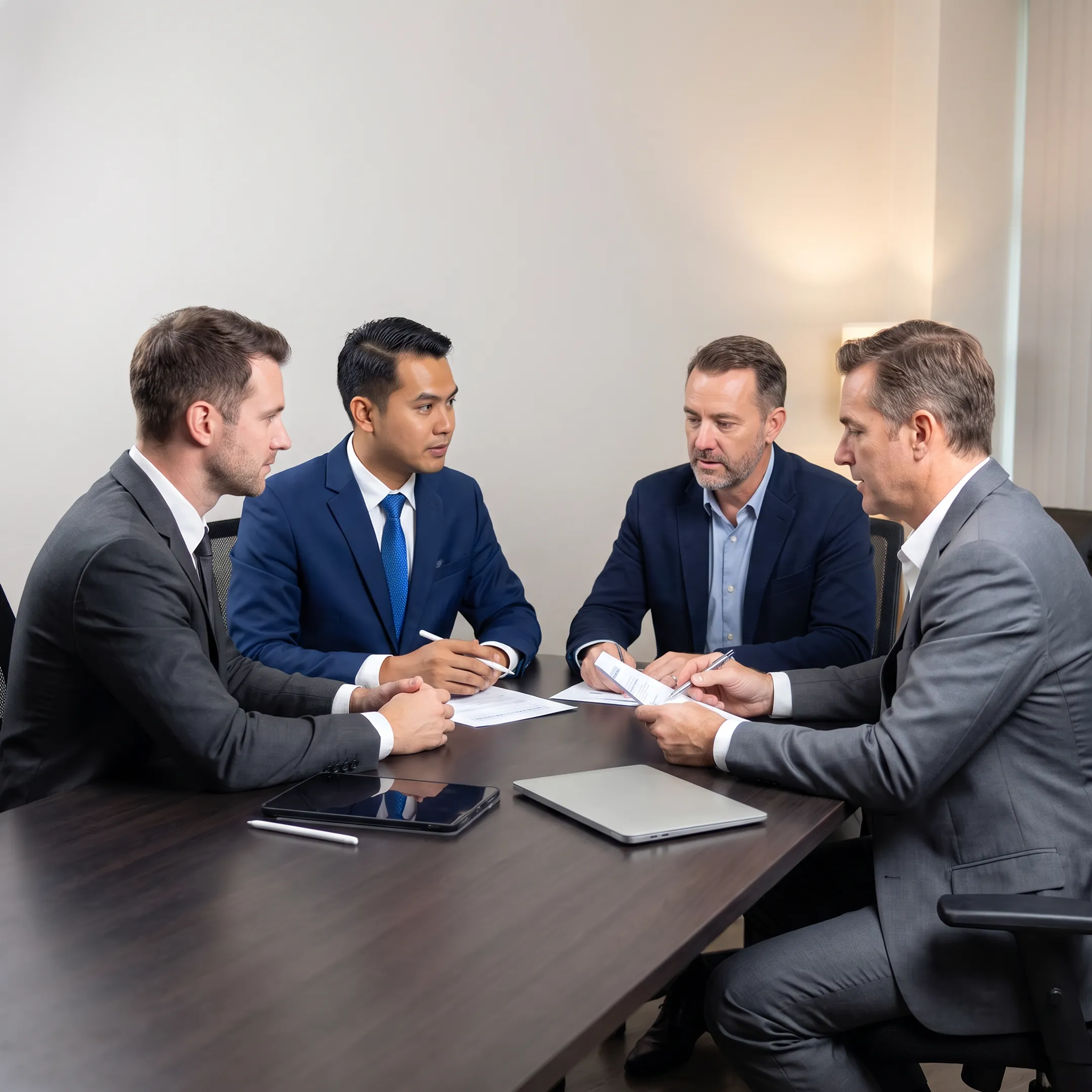 Recruitment team discussing textile manufacturing hiring strategy