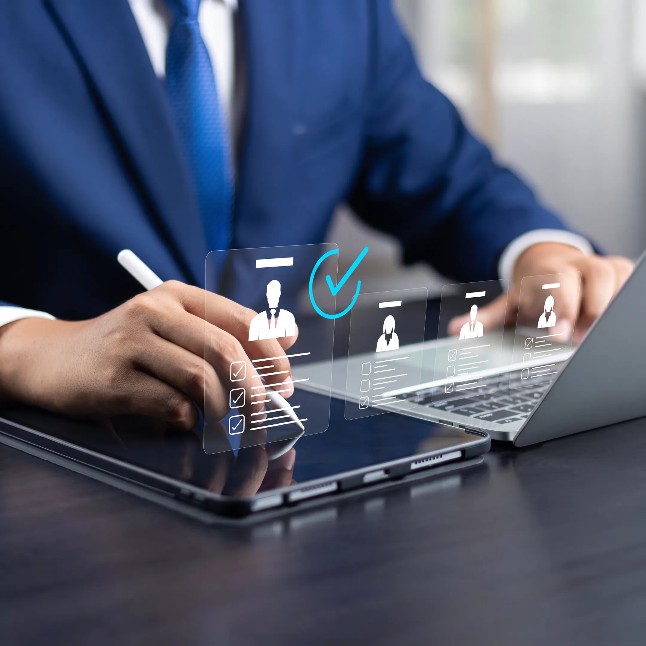 Recruitment advisor presenting a sales hiring strategy to an employer
