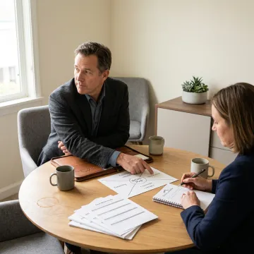 Leadership coach working with nonprofit executive