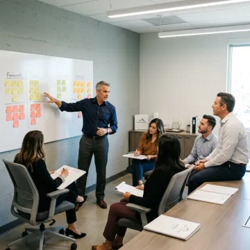 Leadership facilitator guiding team process