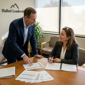 Leadership coach guiding court administrator