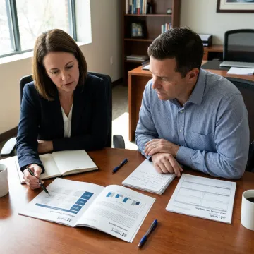 Executive coach guiding leadership development process