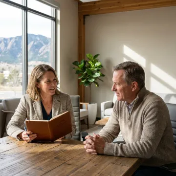 Executive coaching session with a Boulder business leader
