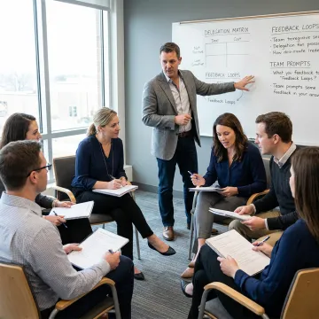 Leadership development workshop with emerging business leaders