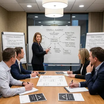 Facilitator leading a leadership workshop process