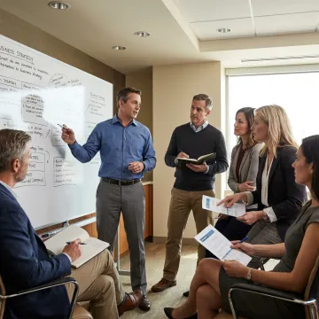 Corporate leaders in a communication training workshop