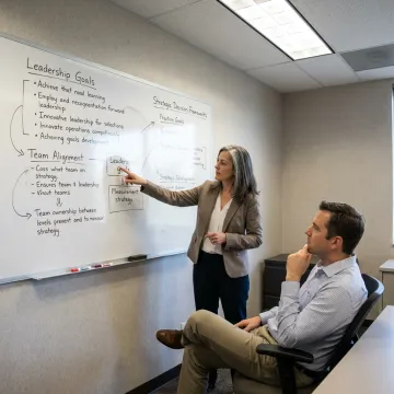 Executive coach guiding CTO leadership planning