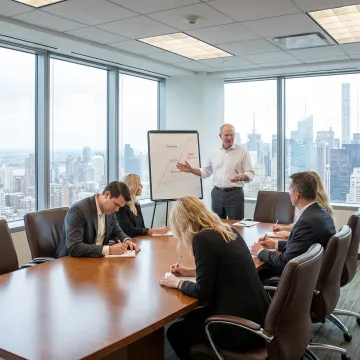 Leadership workshop in a New York City boardroom