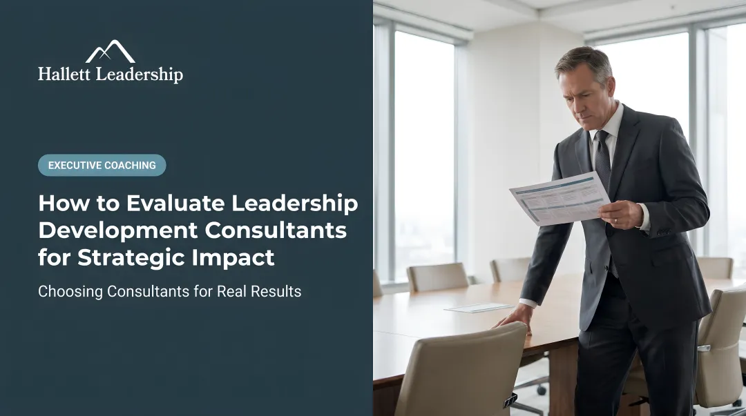 How to Evaluate Leadership Development Consultants for Strategic Impact