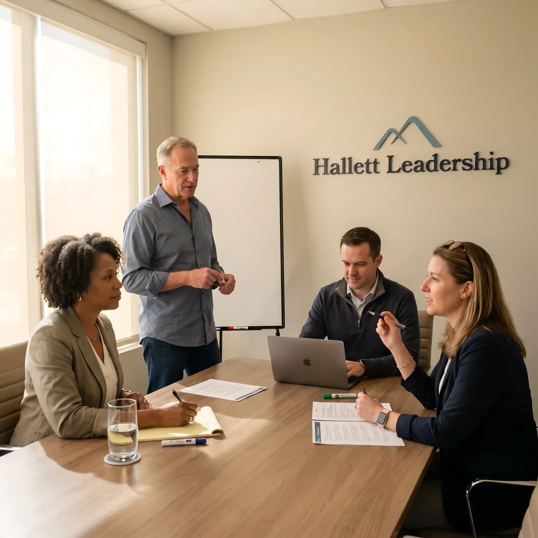 Healthcare executive leadership coaching session