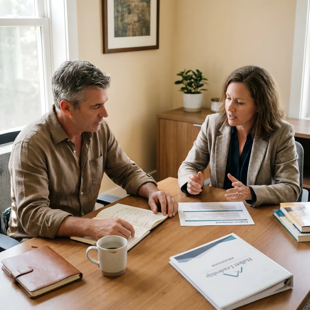 Leadership coaching process with executive goal setting