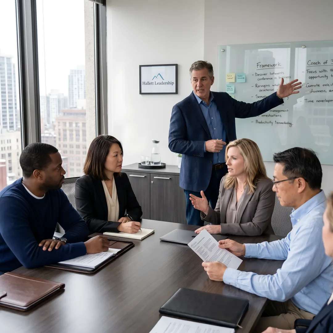Executive leadership coaching session in Chicago