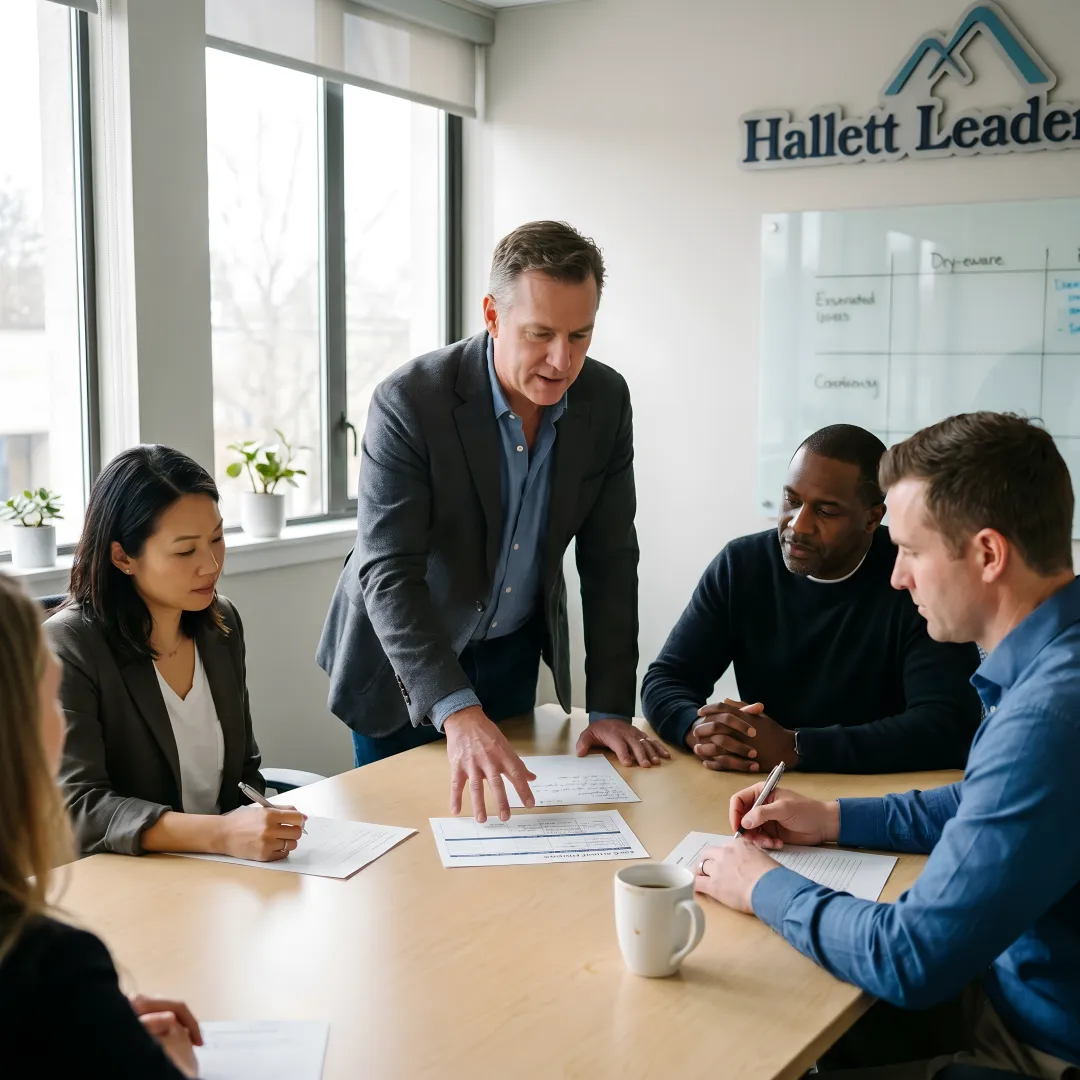 Leadership training process with coaching notes