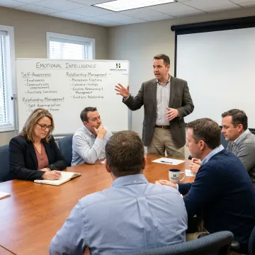 Facilitator leading emotional intelligence workshop