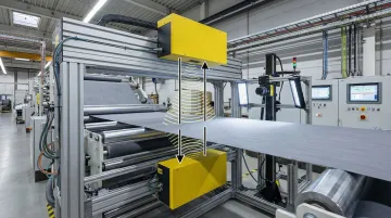 Hammer-IMS M-Ray sensor measuring web material thickness across full production width