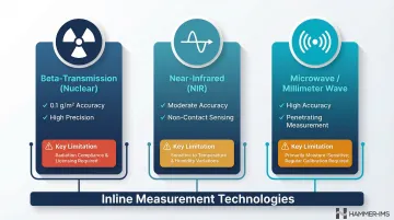 Three inline basis weight measurement technologies comparison beta NIR microwave infographic