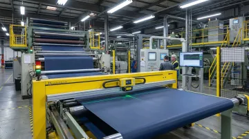 Hammer-IMS M-Ray non-contact measurement system scanning industrial coated web production line