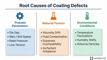 Three primary root causes of industrial coating defects with examples