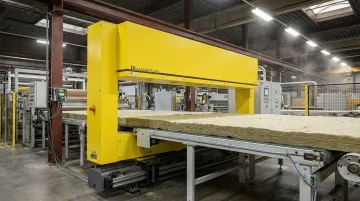 Hammer-IMS M-Ray scanning sensor mounted on production line measuring extruded thermoplastic sheet